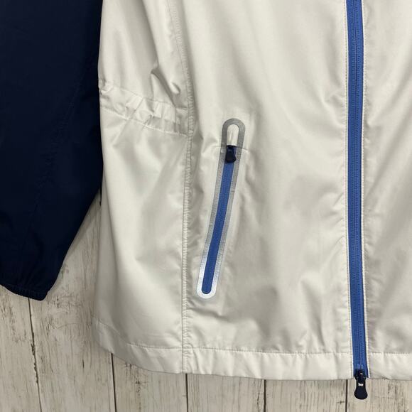 Polo Golf Blue White Lightweight Full Zip 122nd US Open Windbreaker Jacket - Picture 4 of 16